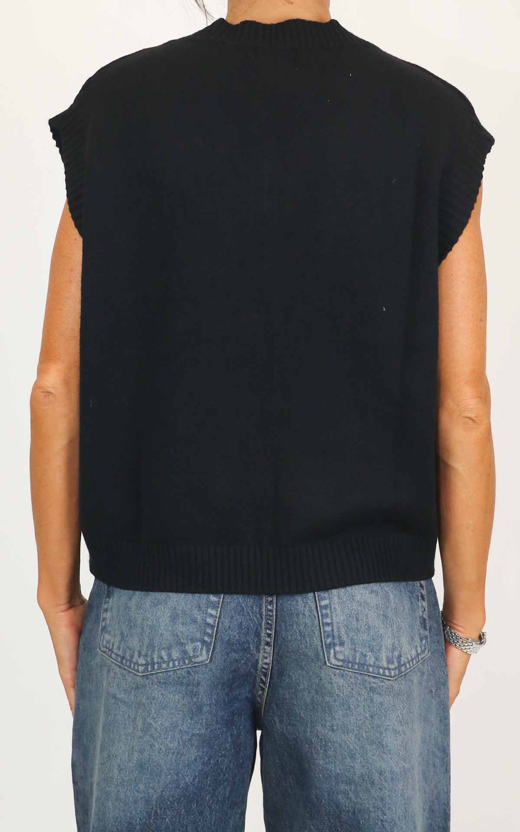 Susymix - Gilet scollo a V - Nero