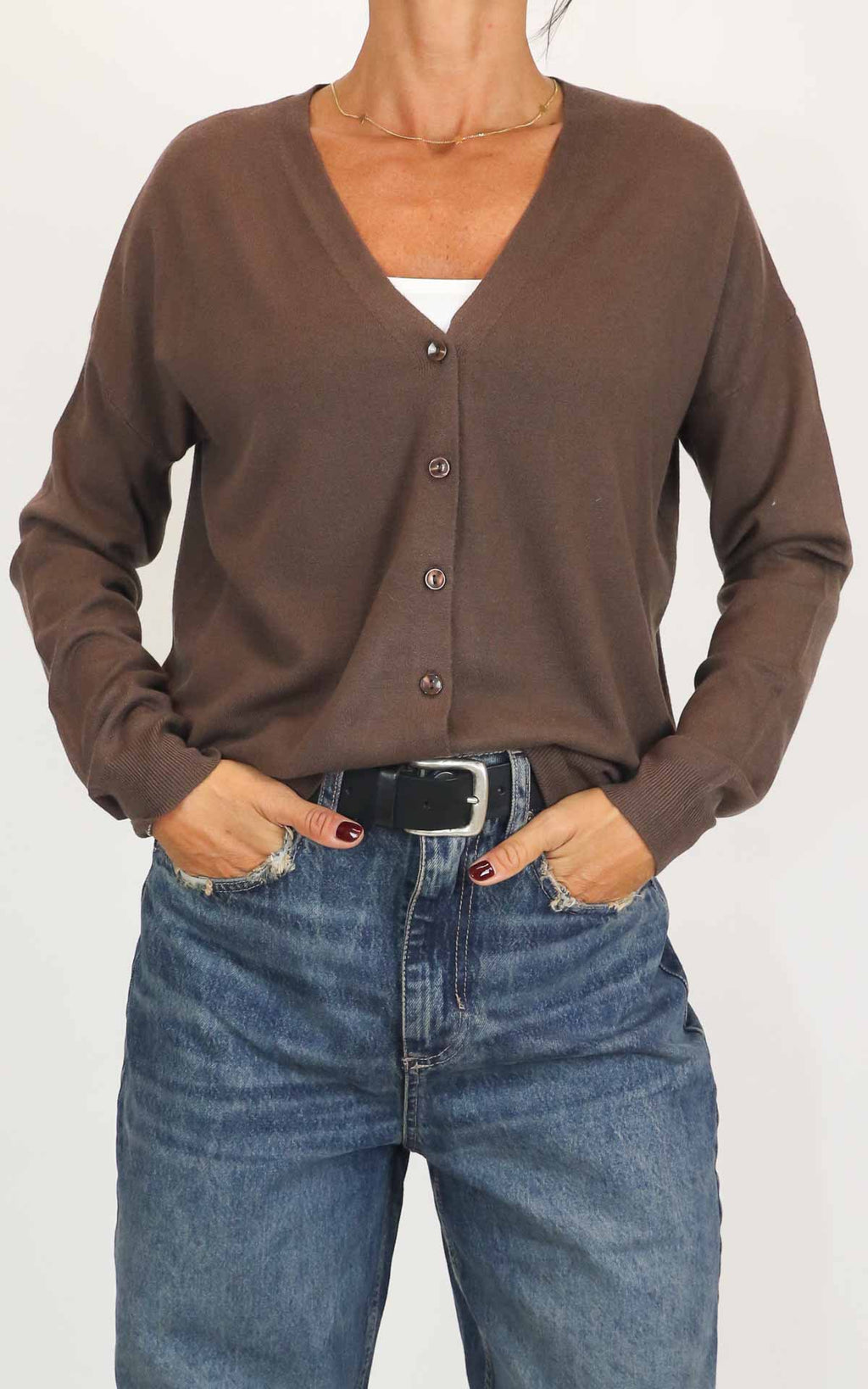 Susymix - Cardigan scollo v - Moro