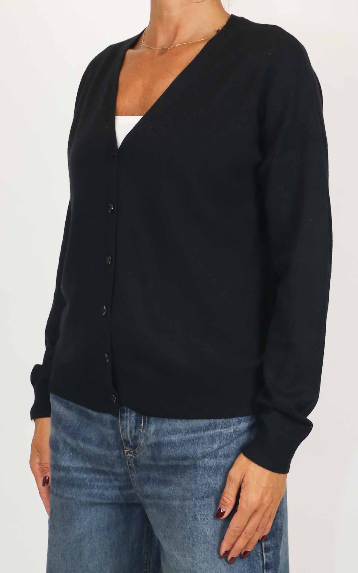 Susymix - Cardigan scollo v - Nero