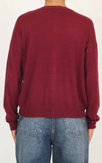 Susymix - Cardigan scollo v - Vino