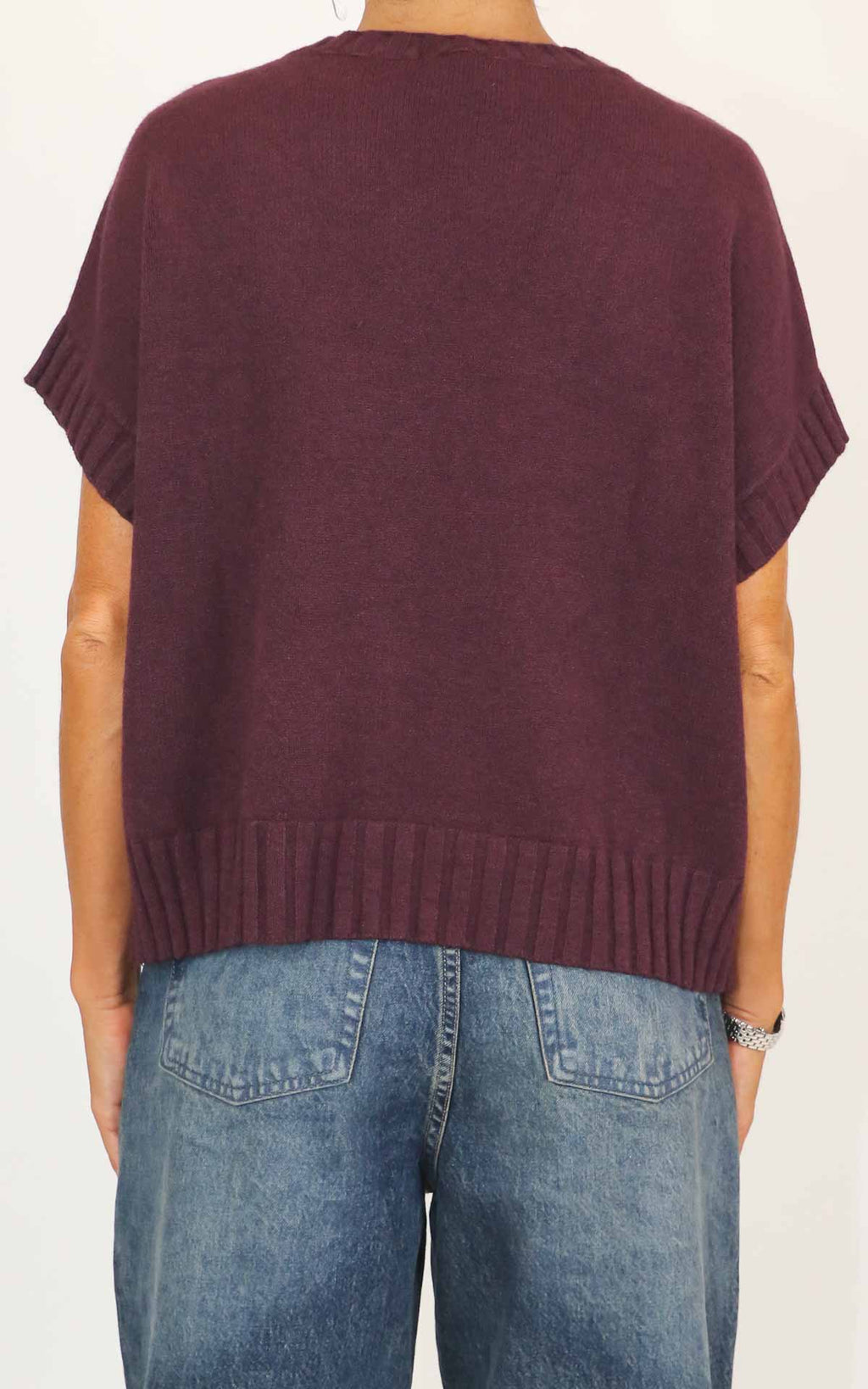 Initial - Gilet decoro fiore - Barolo