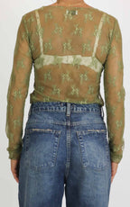Susymix - Maglia pizzo - Verde oliva