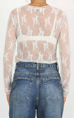 Susymix - Maglia pizzo - Crema