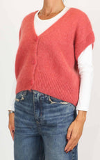 Off-on - Gilet bottoni - Rosa corallo