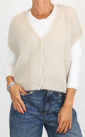 Off-on - Gilet bottoni - Panna