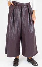 Off-On - Gonna pantalone in ecopelle - Barolo