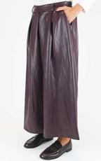 Off-On - Gonna pantalone in ecopelle - Barolo