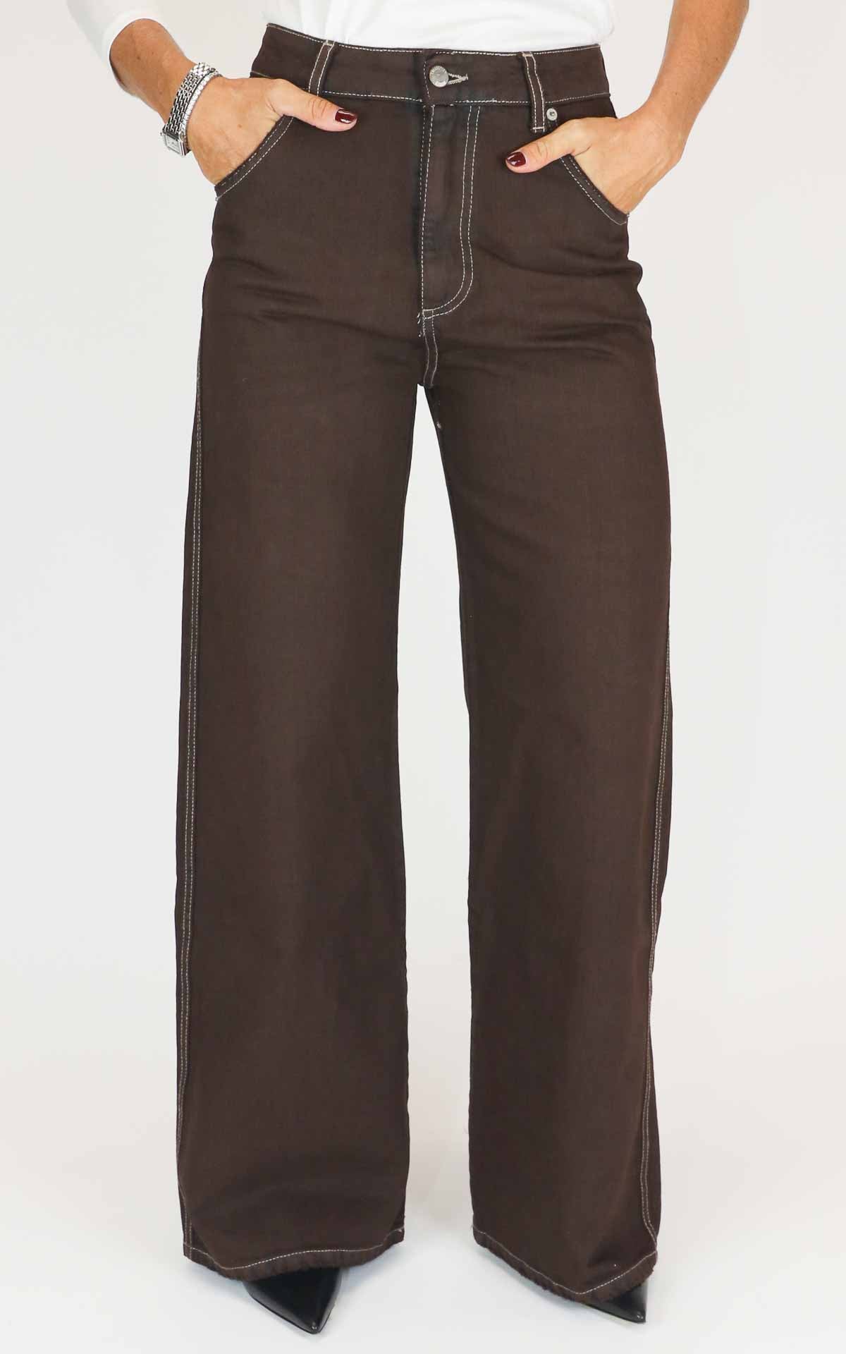 Initial - Jeans a palazzo - Moro