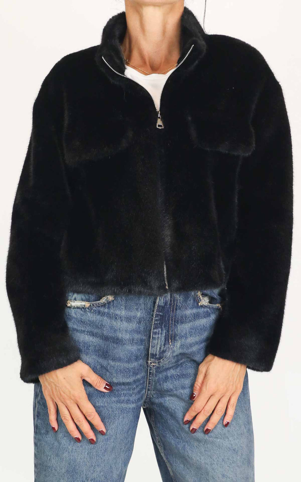 Susymix - Giacca in eco pelliccia - Nero