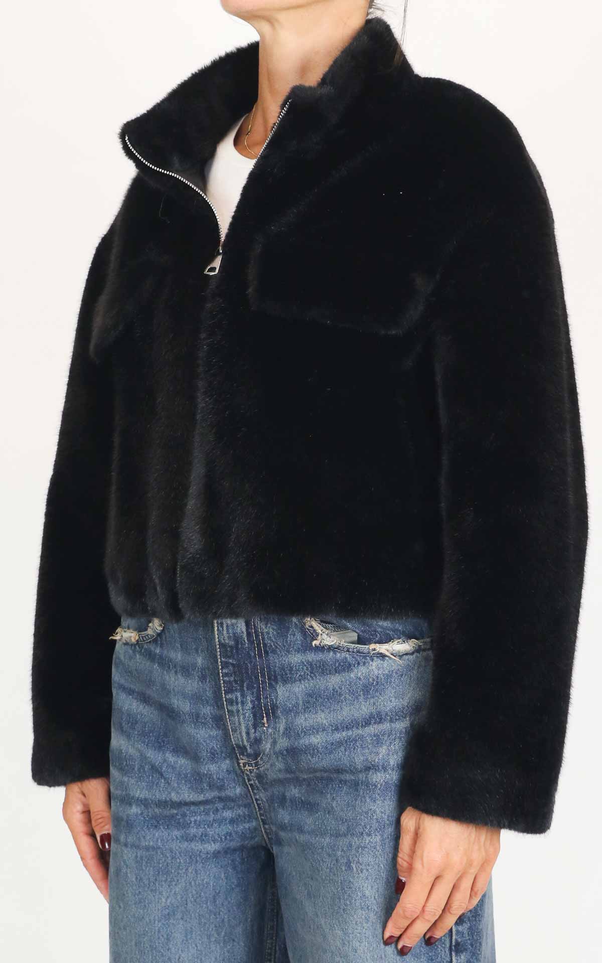 Susymix - Giacca in eco pelliccia - Nero