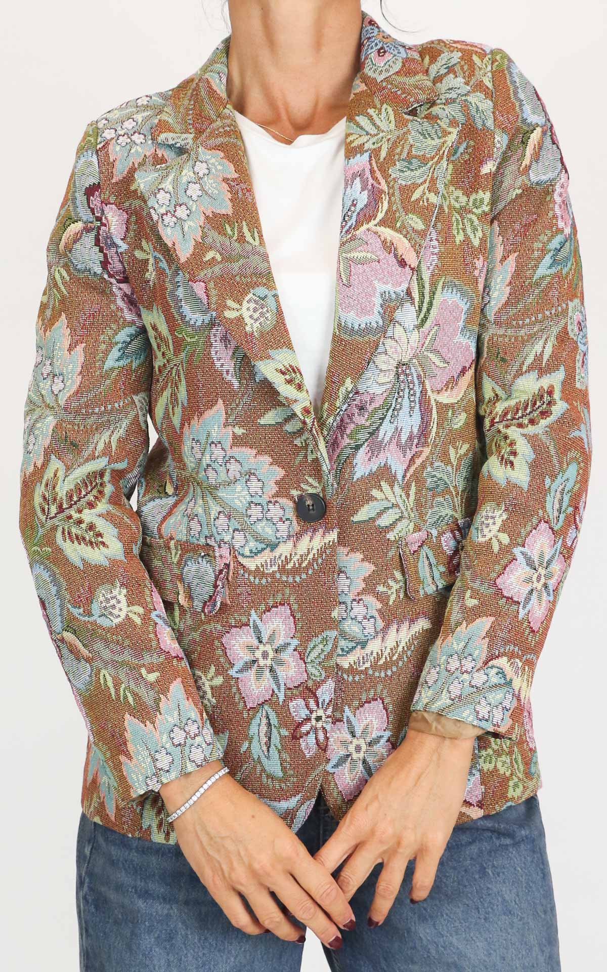 Minth - Blazer damascata - Marrone