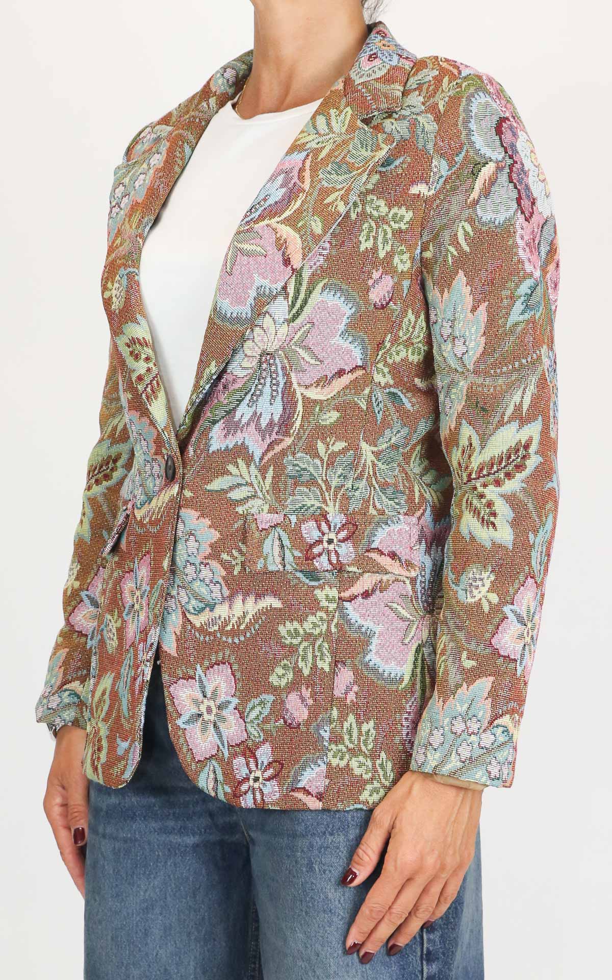 Minth - Blazer damascata - Marrone