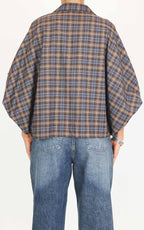 Off-On - Camicia a quadri - Avio/Marrone