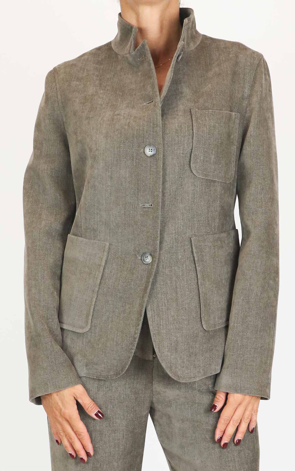 Eco - Giacca coreana - Tortora