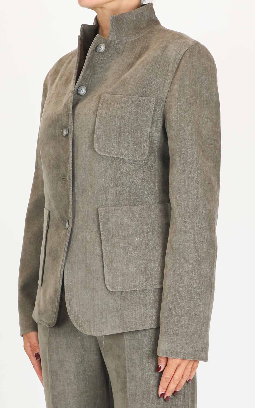 Eco - Giacca coreana - Tortora