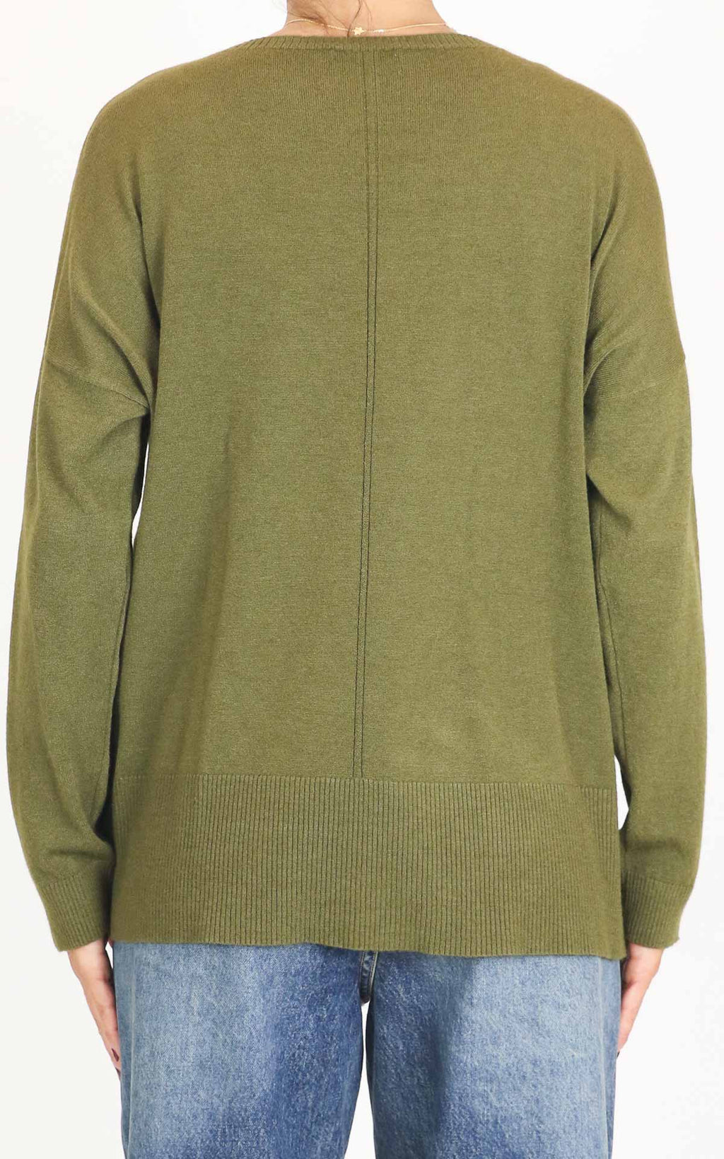Initial - Maglia spacco laterale - Verde pistacchio