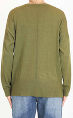 Initial - Maglia spacco laterale - Verde pistacchio