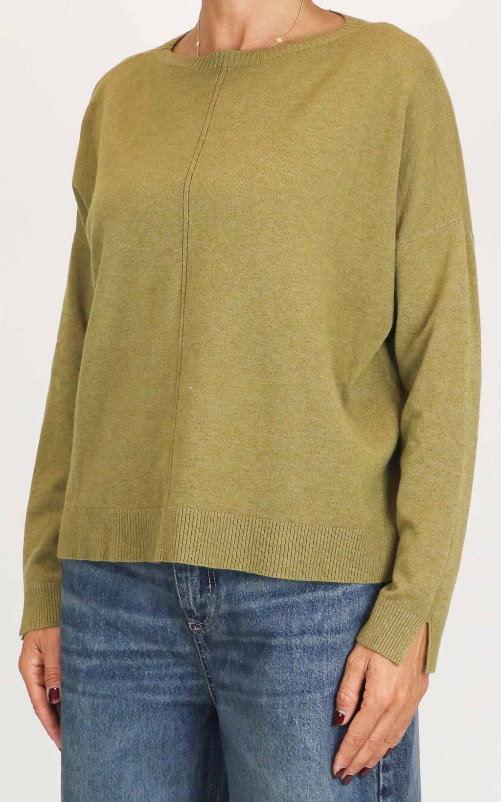 Initial - Maglia spacco laterale - Olio