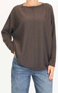 Initial - Maglia over manica con treccia - Moro