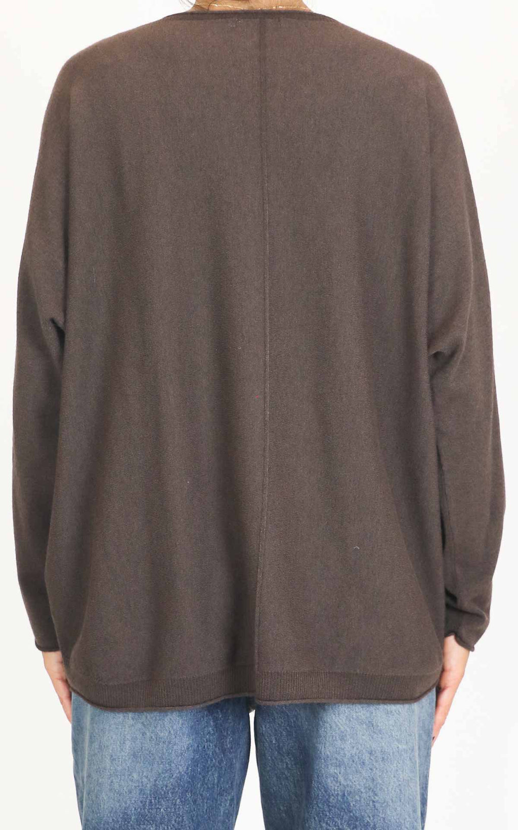 Initial - Maglia over manica con treccia - Moro