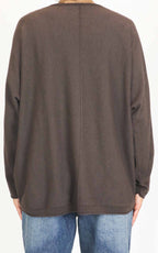 Initial - Maglia over manica con treccia - Moro