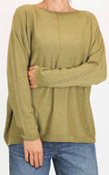 Initial - Maglia over manica con treccia - Olio