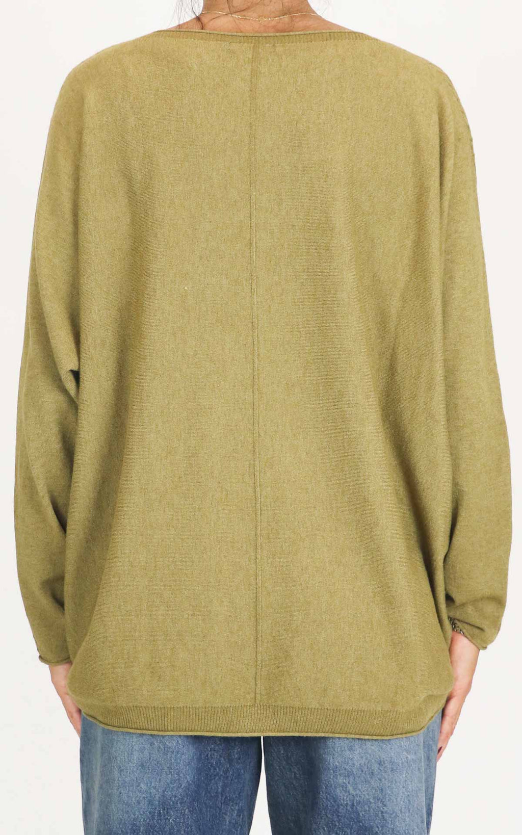 Initial - Maglia over manica con treccia - Olio