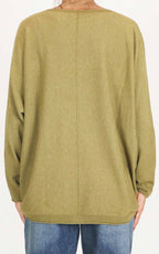 Initial - Maglia over manica con treccia - Olio