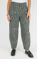 Susymix - Pantalone barrel maculato - Piombo