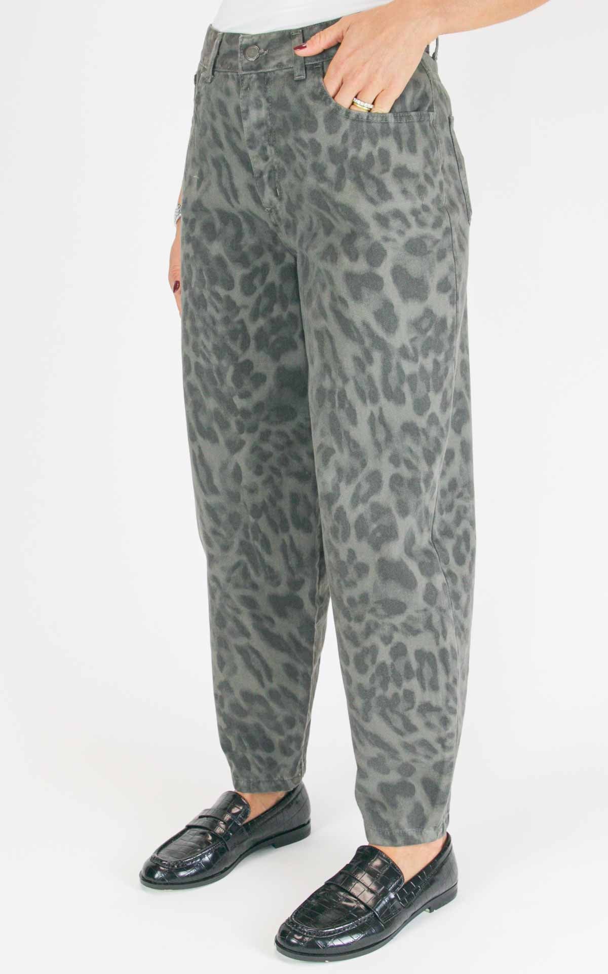 Susymix - Pantalone barrel maculato - Piombo