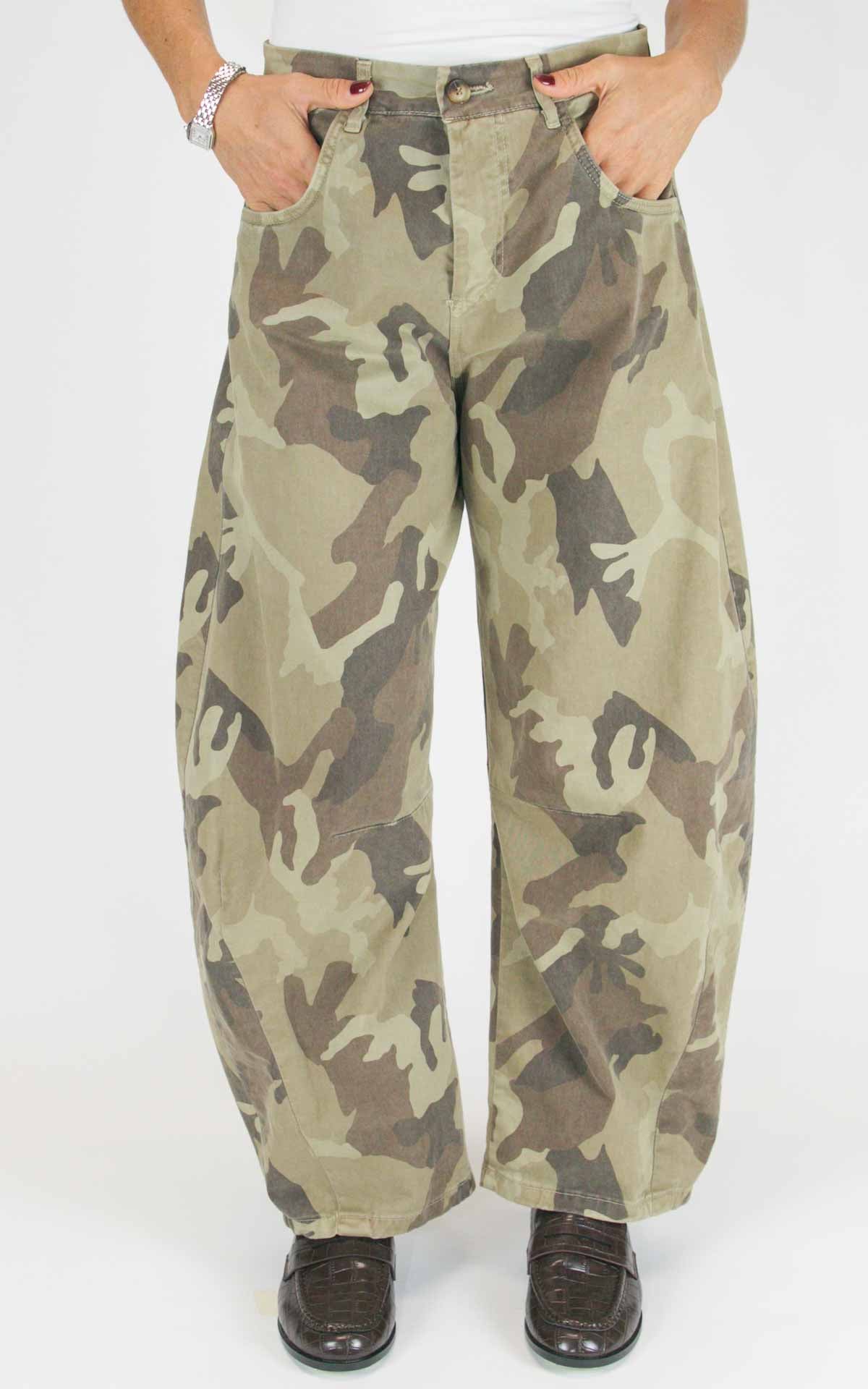 Off-on - Pantalone barrel camouflage - Camel