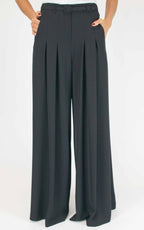 Imperial - Pantalone palazzo scivolato con pences - Nero