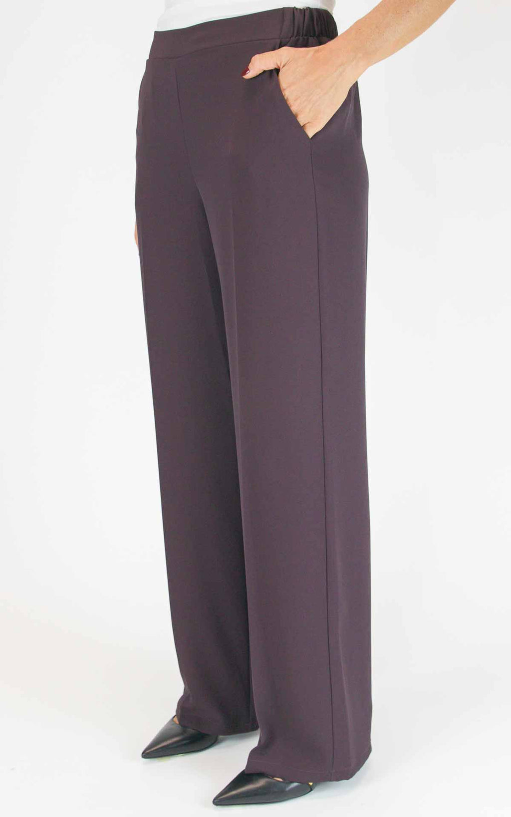 Imperial - Pantalone fluido palazzo - Barolo
