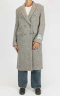 Wu'Side - Cappotto lungo spigato - Grigio / beige