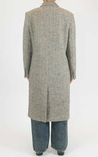 Wu'Side - Cappotto lungo spigato - Grigio / beige