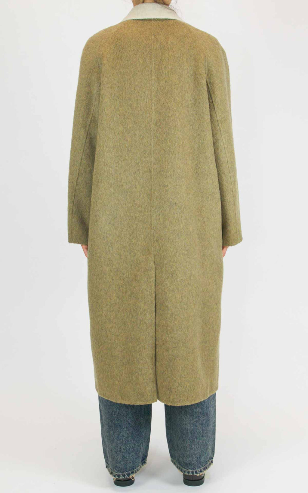 Wu'Side - Cappotto lungo double in lana - Beige