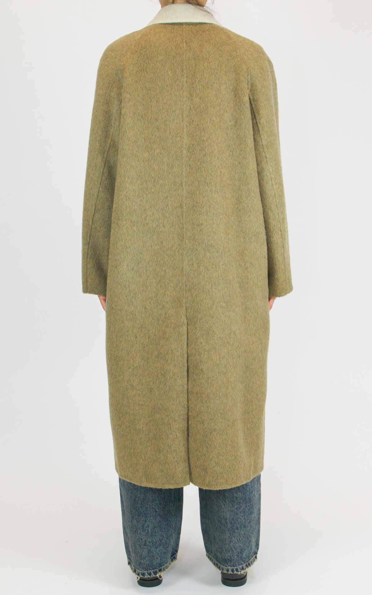 Wu'Side - Cappotto lungo double in lana - Beige