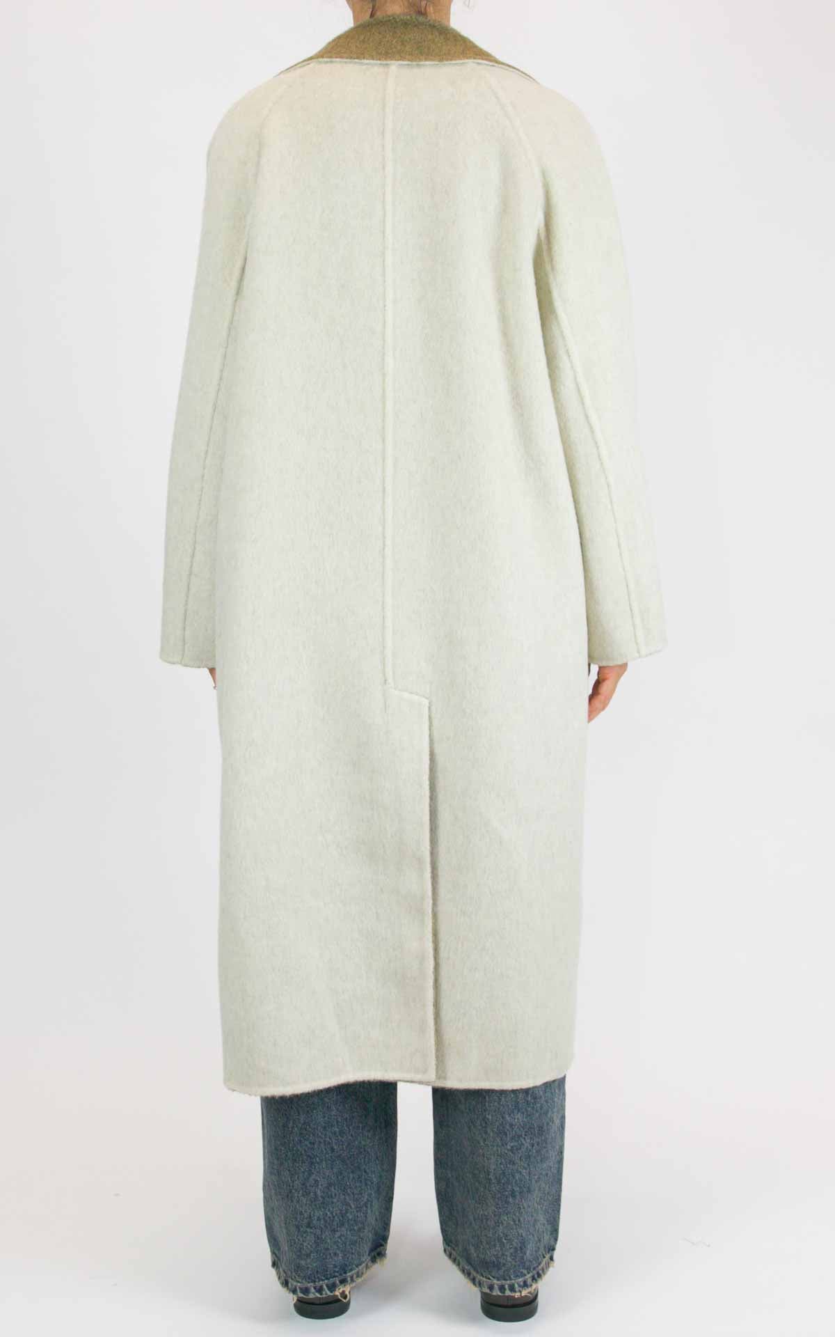 Wu'Side - Cappotto lungo double in lana - Beige