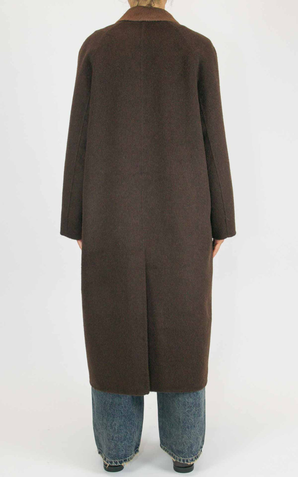 Wu'Side - Cappotto lungo double in lana - Moro