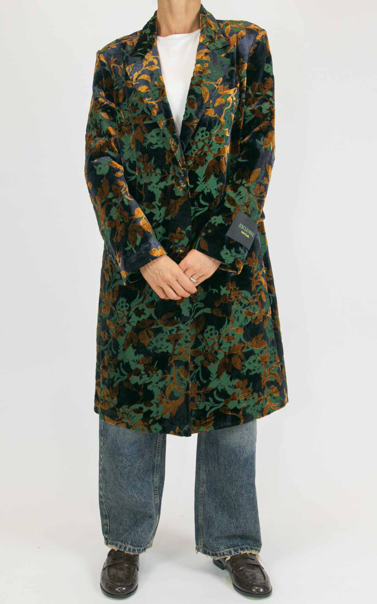 Wu'Side - Giacca lunga devoré - Nero / bronzo / verde