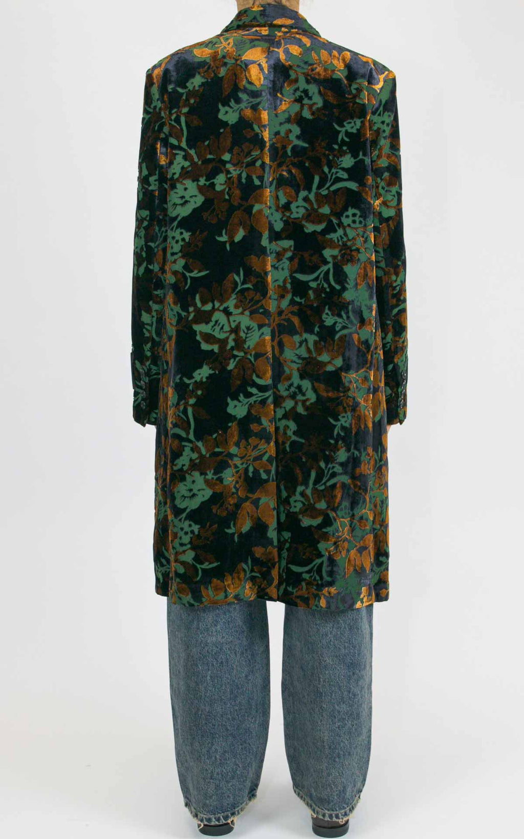 Wu'Side - Giacca lunga devoré - Nero / bronzo / verde