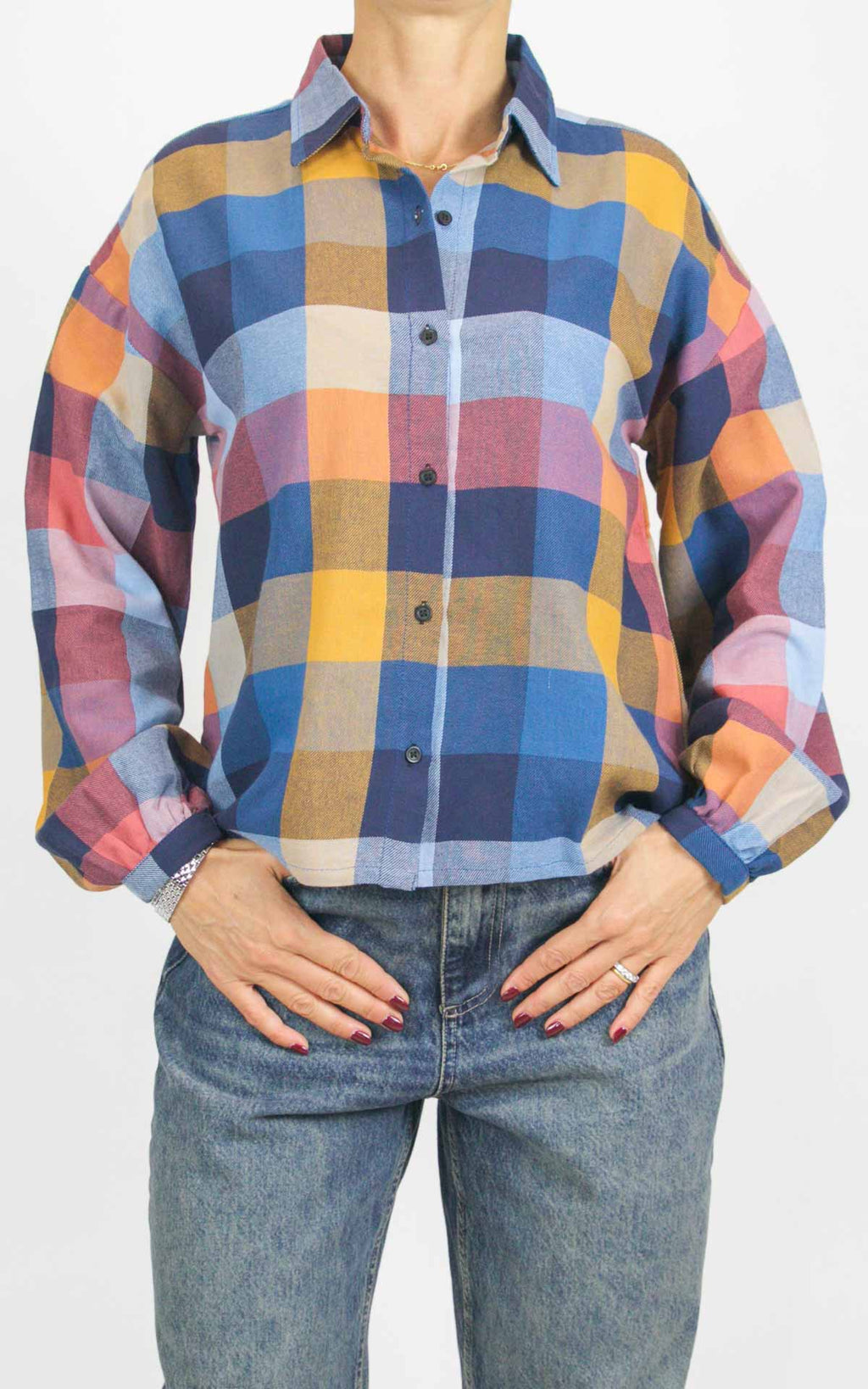Compañía Fantástica - Camicia a quadri - Blu / Giallo