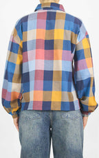 Compañía Fantástica - Camicia a quadri - Blu / Giallo