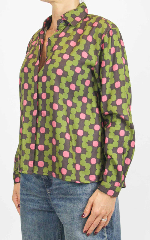 Compañía Fantástica - Camicia a pois - Olio / Rosa