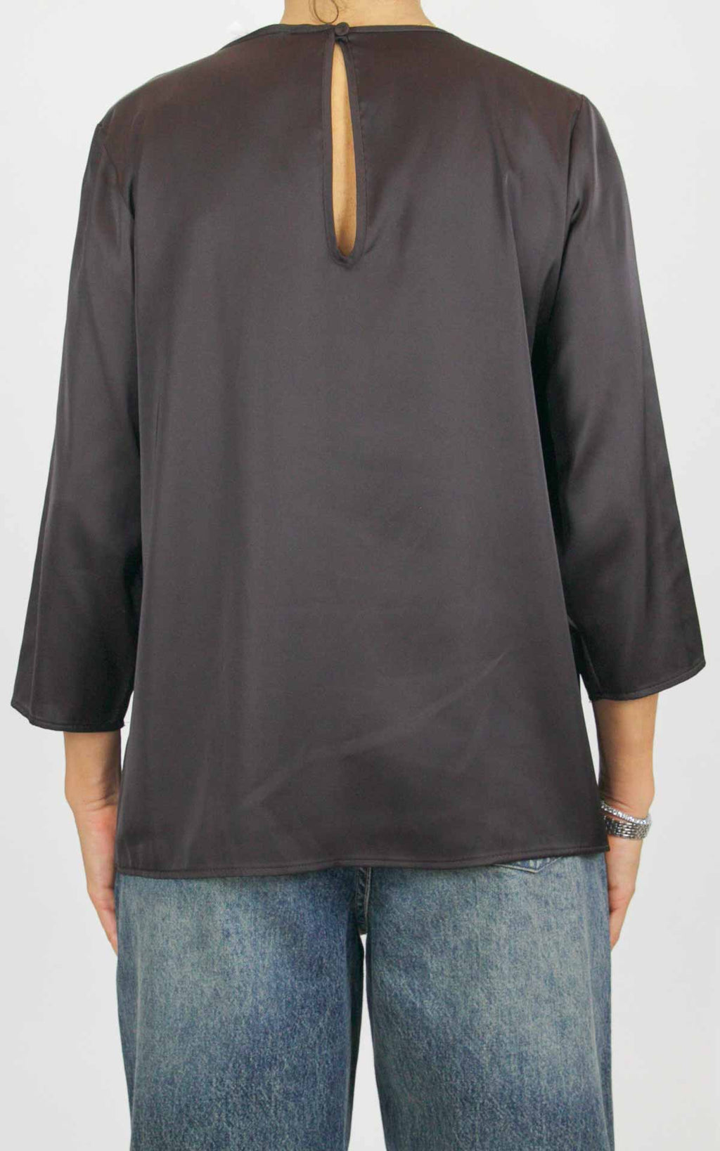 Imperial - Blusa fluida manica 3/4 - Caffè