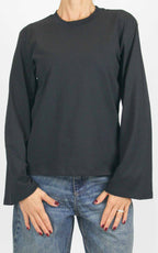 Susymix - T-shirt manica lunga campanella - Nero