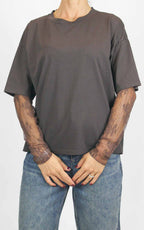 Susymix - Maglia con maniche pizzo - Moro
