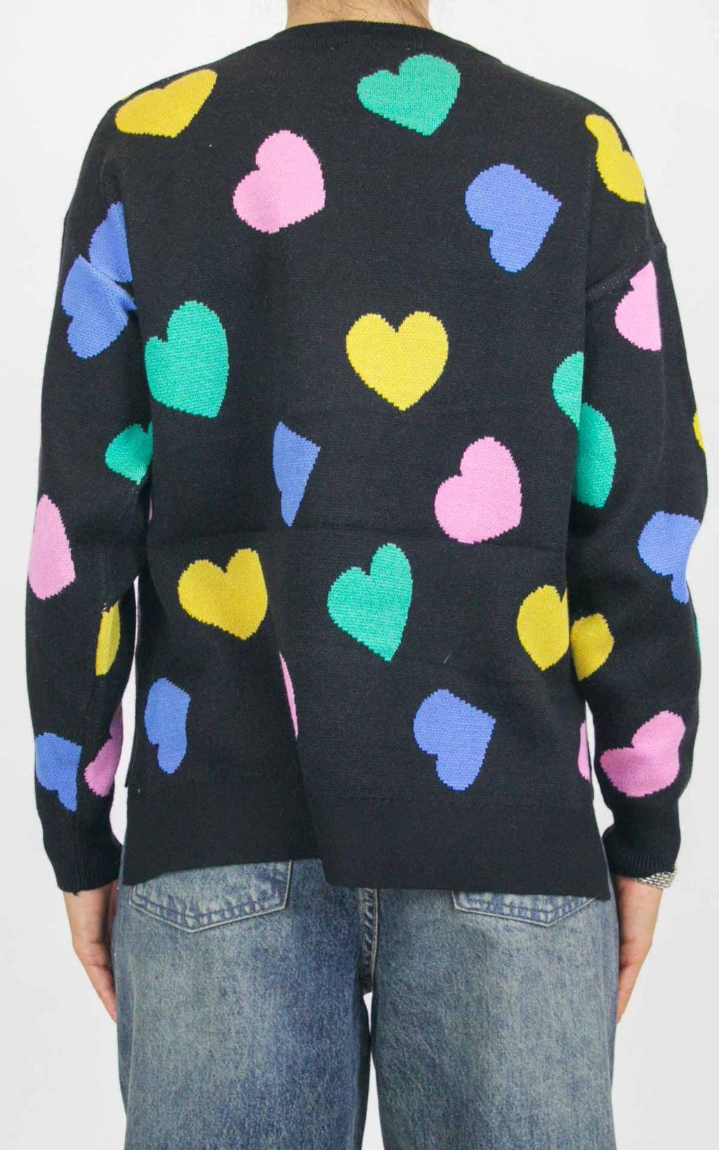 Compañía Fantástica - Maglione cuori - Nero