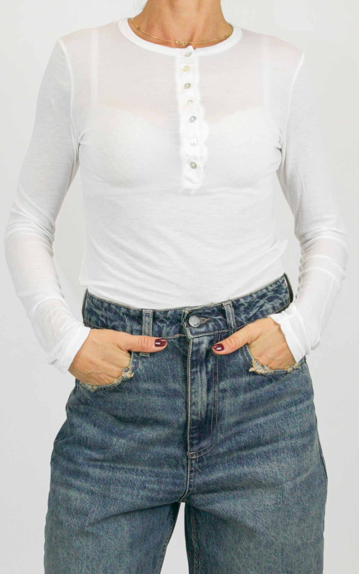 Susymix - Maglia serafino - Latte