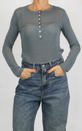 Susymix - Maglia serafino - Grigio